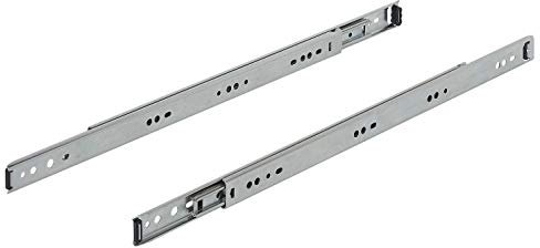 Gedotec Kugelführung Metall Schubladen-Schiene Vollauszug Teleskopschiene ACCURIDE 2601 für Küchen-Schrank | Länge 350 mm | Tragkraft bis 35 kg | Stahl verzinkt | 1 Paar - Auszüge für Holz-Schubkästen