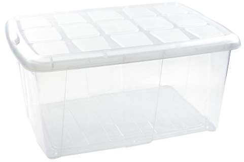 PLASTIC FORTE, Caja de almacenamiento, Multicolor, 60 litros, sin ruedas