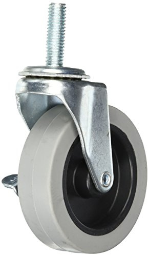 Quantum Storage Systems WR-3 4 Piece 3 Diameter Polyurethane Wheel Swivel Caster Set with Brakes, 200 lbs Capacity