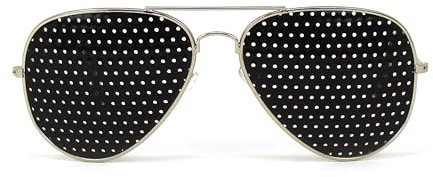 NATURALIGHT Rasterbrille/Lochbrille für Augentraining - Modell Bauxite – Bifokales Raster