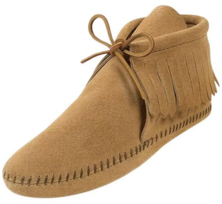Minnetonka Women's Classic Fringe Boot, Softsole Tan, 9 M US