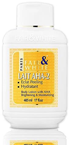 Fair & White Original AHA Body Lotion | 17 Fl oz 485 ml | Skin brightening Cream for Body, Knees, Armpits Elbows