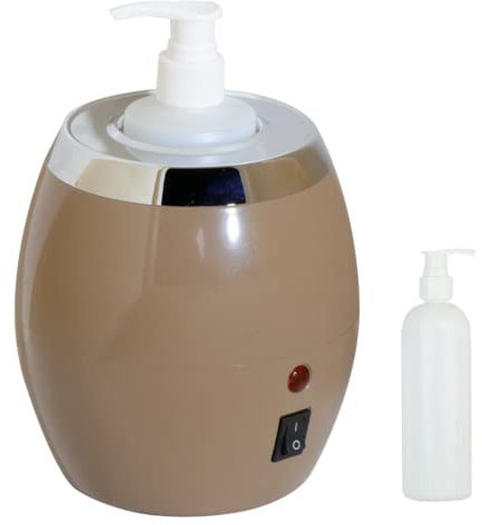 Electric Oil Warmer for Massage Oils: Heater with Single 250ml Plastic Pump Bottle - Relaxing + Warm Accessory for Treatment - Soothing Relaxing Cream + Lotion - Easy Safe Opertation + Fast Speed