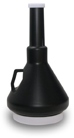 Funnel King 32125 1 1/3-Qt Double Capped Funnel - Black (11 Length)