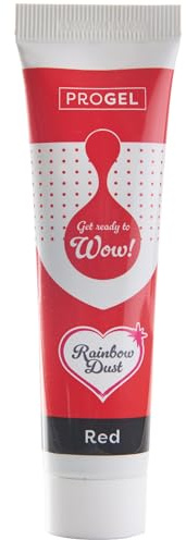 Rainbow Dust ProGel Professionelle Lebensmittelfarbe, Rot 25 g