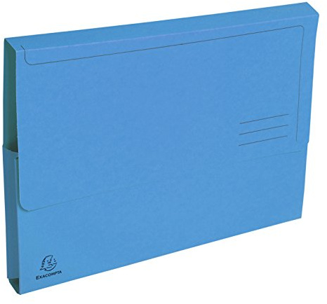 Exacompta - Réf. 47672E - Paquet de 50 chemises Poche avec soufflet de 32 mm Forever® 290 g/m² - chemises 100% recyclées et certifiées Ange Bleu - dimensions 24 x 32 cm - couleur bleu clair