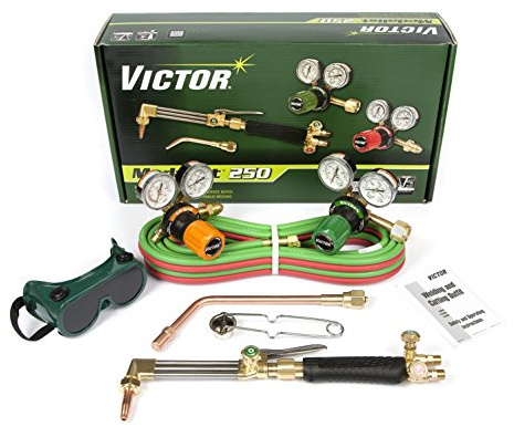 Victor Technologies 0384-2544 Medalist 250 System Medium Duty Cutting System, Propane/Natural Gas Service, G250-60-510LP Fuel Gas Regulator