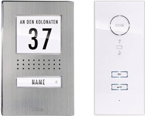 m-e modern-electronics ADV 111 WW 41137 - Set completo di 1 casa di famiglia, in acciaio inox, colore: Bianco