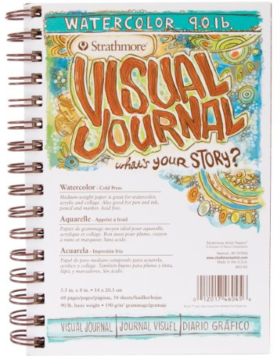 Pro-Art Paper Strathmore Visual Journal Watercolor 5.5-inch x 8-inch, 34 Sheets