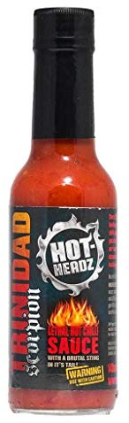 Hot-Headz! Trinidad Scorpion Lethal Hot Chilli Sauce. 57% Trinidad Scorpion Chilli Hot Sauce 800,000-2 Million Scoville Rating Chilli Pepper Sauce for Dips, Marinade, Seasoning & Cooking (148ml)