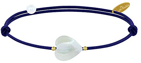 LES POULETTES BIJOUX - Bracciale Piccolo Cuore di Madreperla - Classics, 14cm a 24cm, Madreperla, altro