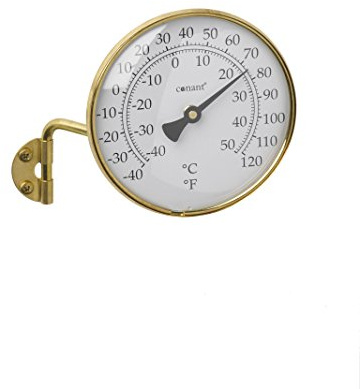 Conant T6LFB Vermont Dial Thermometer, 4-Inch, Living Finish Brass