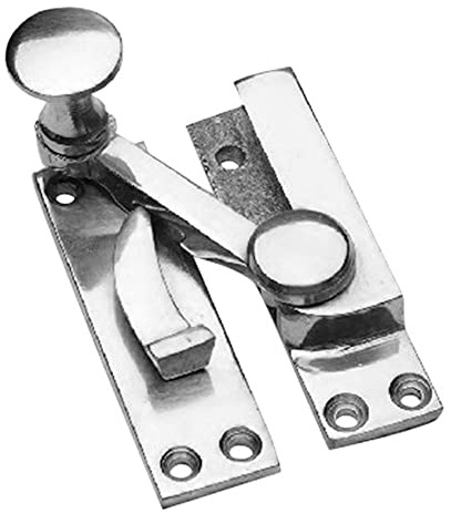 Merriway BH01959 Svängbar arm för skjutfönster, glänsande kromfinish, vit