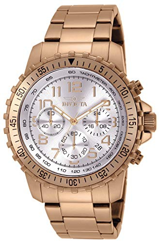 Invicta Specialty Orologio da Uomo in acciaio inossidabile con movimento Quarzo - 45mm, Oro Rosa/Bianco