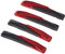 XLC Unisex – Erwachsene Bremsschuhe Ersatzbremsgummi BS-X02 4er Set 72 mm, Schwarz, Rot, Einheitsgröße