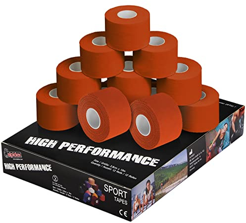 ALPIDEX 12 x Sporttejp 10 m x 3,8 cm Sport Tape Bandage Många Färger Sportband Hudvänligt Handboll Fotboll Volleyboll