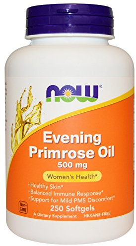 NOW Foods Evening Primrose Oil 500mg 500 (2 Packs of 250 softgels)