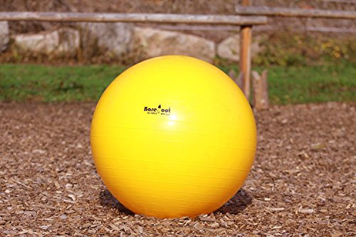 Barefoot Pferdeball 75 cm – Robust und Bissfest – Anti-Platz PVC Ball für Pferde - Gelber Beschäftigungsball zur Förderung von Fitness, Beweglichkeit & geistiger Aktivität