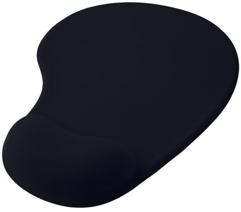 OcioDual Alfombrilla ratón Reposamuñecas Negra, Alfombra Raton Ordenador con Apoyo de Gel, Tapete Escritorio Mouse Pad Almohadilla Raton Ergonomica con Base de Goma Antideslizante
