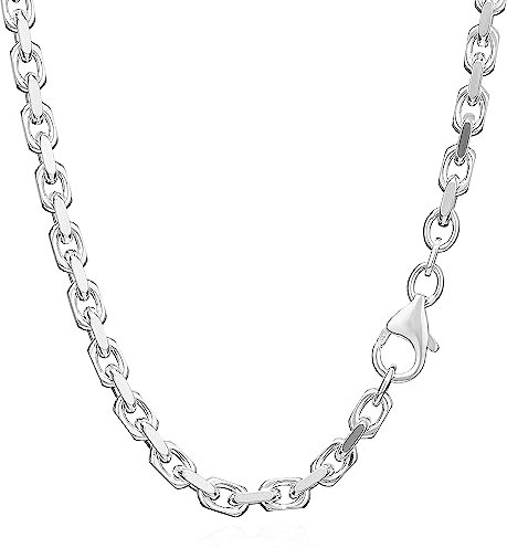 NKlaus 70cm Ankerkette 925 Silber elegante Halskette Breite: 3,8mm Collier 42,9g schwer 5894