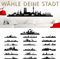 Wandaro Wandtattoo Skyline Essen I schwarz (BxH) 140 x 40 cm I Wohnzimmer Städte der Welt selbstklebend Aufkleber Wandsticker Wandaufkleber Sticker W3290