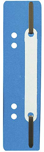 Exacompta - Réf. 426006B - Paquet de 250 fixe-dossiers à lamelle - Pour relier des documents perforés A4 - Double perforation 60 et 80 mm pour classeurs et classeurs à levier - Couleur bleu clair