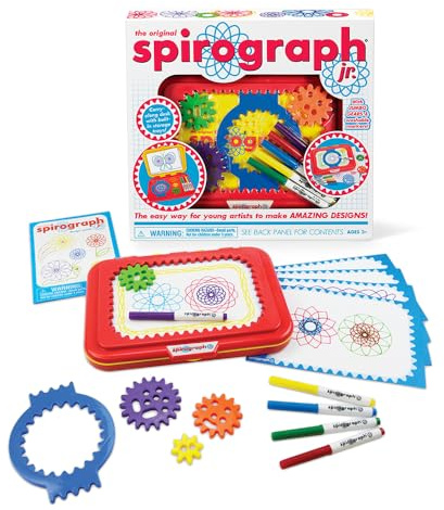 Spirograph Jr. — Jumbo Sized Gears Classic Retro Toy For Spiral Drawing Art Design Toy Kit for Smaller Hands — For Kids Ages 3 and Up