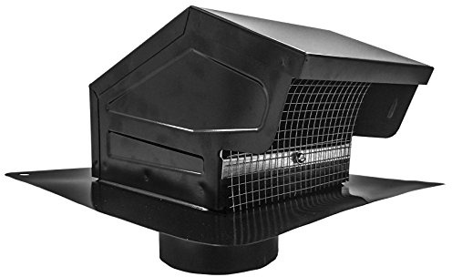 Galvanized Steel Roof Vent Cap with Damper & Removable Screen