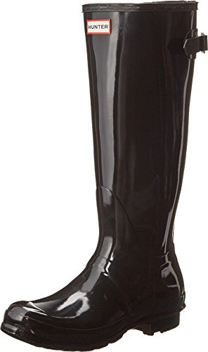 Hunter Original Back Adjustable Gloss, Bottes Femme, Noir (Black), 36 EU