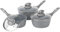 Salter BW02986G Marblestone Lot de 3 Pièces Casseroles - 16/18/20cm Casseroles et Couvercles, Batterie de Cuisine à Induction, Aluminium Forgé antiadhésifs, Cuire avec peu à pas d'huile, Sans PFOA