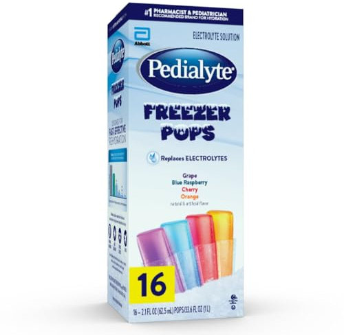 Pedialyte Freezer Pops - Assorted Flavors, 2.1 oz, 16 ct