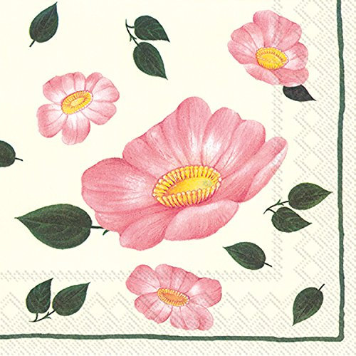 Ideal Home Range Papierservietten, Motiv Wildrose, 20 Stück