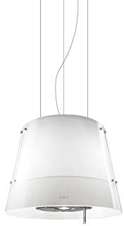 Elica Grace 480 m³/h Lampadario a sospensione Bianco - Cappe (480 m³/h, Filtrante, 65 dB, Sospeso, Bianco, Vetro, Acciaio inossidabile)