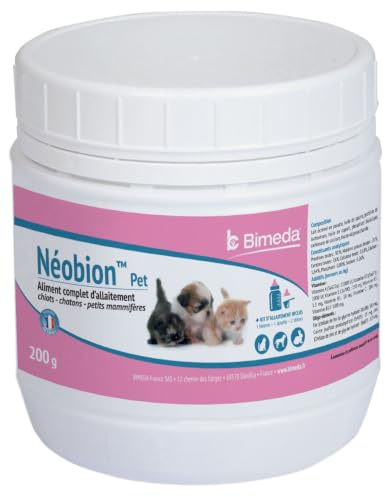 NÉOBION Pet – Lait Maternisé en Poudre pour Chiots, Chatons, Cobayes, Furets et Lapins – pour Orphelins, Portées Nombreuses ou Sevrage