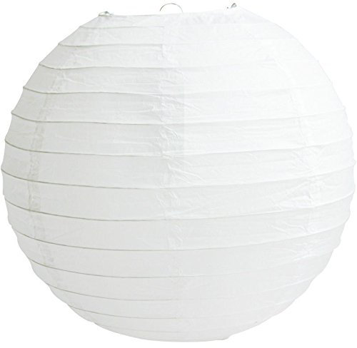 Sfera di carta tipo lanterna, decorazione per feste, compleanni, matrimoni, da 10 cm, 15, 20, 25, 30, 35, 40 cm circa, White Lantern, 8(20CM)