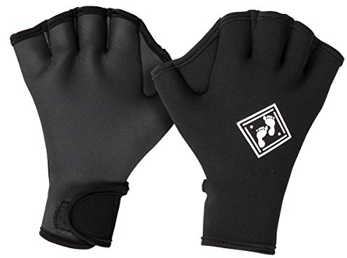 Two Bare Feet 3mm Webbed Swimming Training Gloves - Enhance Stroke Technique & Hand Strength for Swimming & Aquatic Training, Comfortable Fit for Adults & Kids
