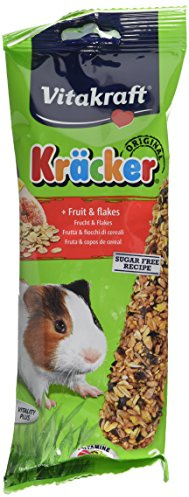Vitakraft Kracker Guinea Pig Small Animal Food Fruit-Flakes, Pack of 5