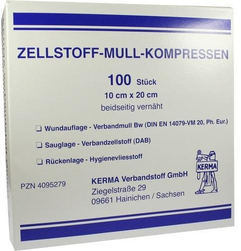 ZELLSTOFF MULLKOMPRESSEN 10cmx20cm unsteril 100 St