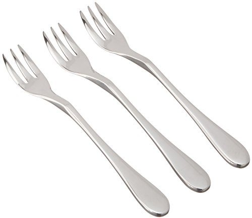 Knork Mini Original Cocktail forks - 4.75 Dessert for Canapés and Hors d'oeuvres - Shiny, Mirrored Finish - Set of 6
