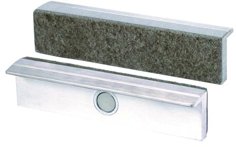 Heuer Schutzbacke Typ ''Fi'', Größe 140, aus Aluminium mit Filzbelag 2 Stk