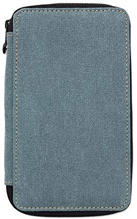 Unbekannt Speedball Art Products Canvas Storage Box for Pencils, Markers, Pens and Art Supplies, Holds up to 24 Standard Pens, Steel Blue