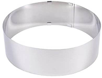 Lares Kuchenring/Tortenring - 18-30cm Ø, H: 6cm - Edelstahl, stufenlos verstellbar - Made in Germany