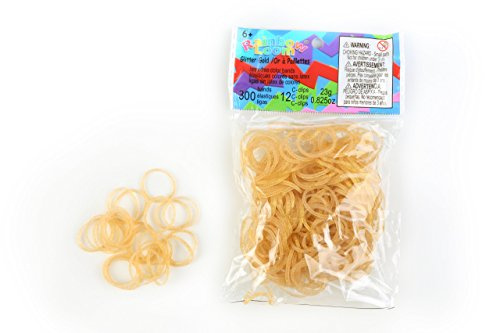 Elastiques Rainbow Loom Dore A Paillettes