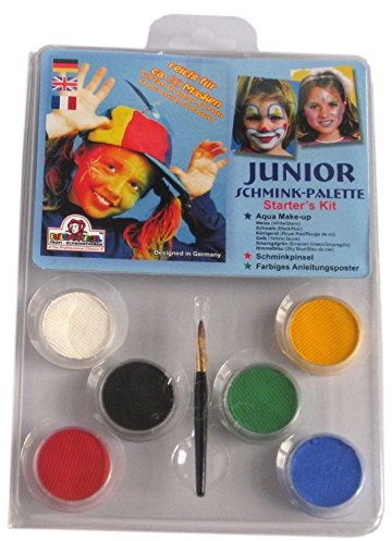 Eulenspiegel 206010 - Schmink-Palette Junior, für ca. 60 Masken, vegan, Schminkfarben