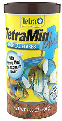 TetraMin Plus Tropical Flakes, Cleaner and Clearer Water Formula 7.06 Ounce (Pack of 1)