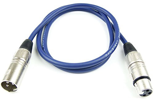 Adam Hall cables 3 STAR MMF 0100 BL - Cable de micrófono XLR hembra a XLR macho, 1 m, color azul