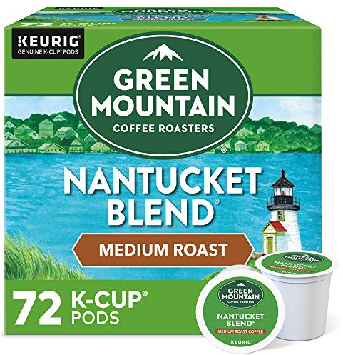 Green Mountain Coffee Roasters Nantucket Blend, Single-Serve Keurig K-Cup Pods, Medium Roast Coffee Pods, 72 Count