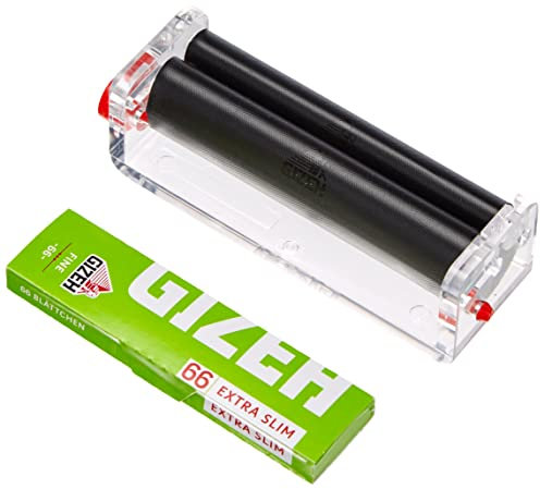 Gizeh 414280024 Duo Roller, Zigarettendrehmaschine Durchmesser 5,3 6,0 mm Länge 69 mm, Gelb