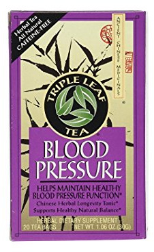 Triple Leaf Tea, Tea Bags, Blood Pressure, 1.06-Ounce Bags, 20-Count Boxes, Pack of 6