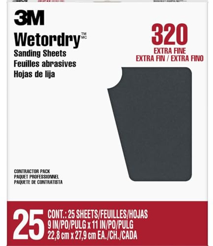 3M 99421 Sand Paper, Clear, 9 x 11